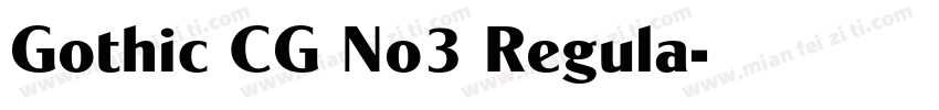 Gothic CG No3 Regula字体转换